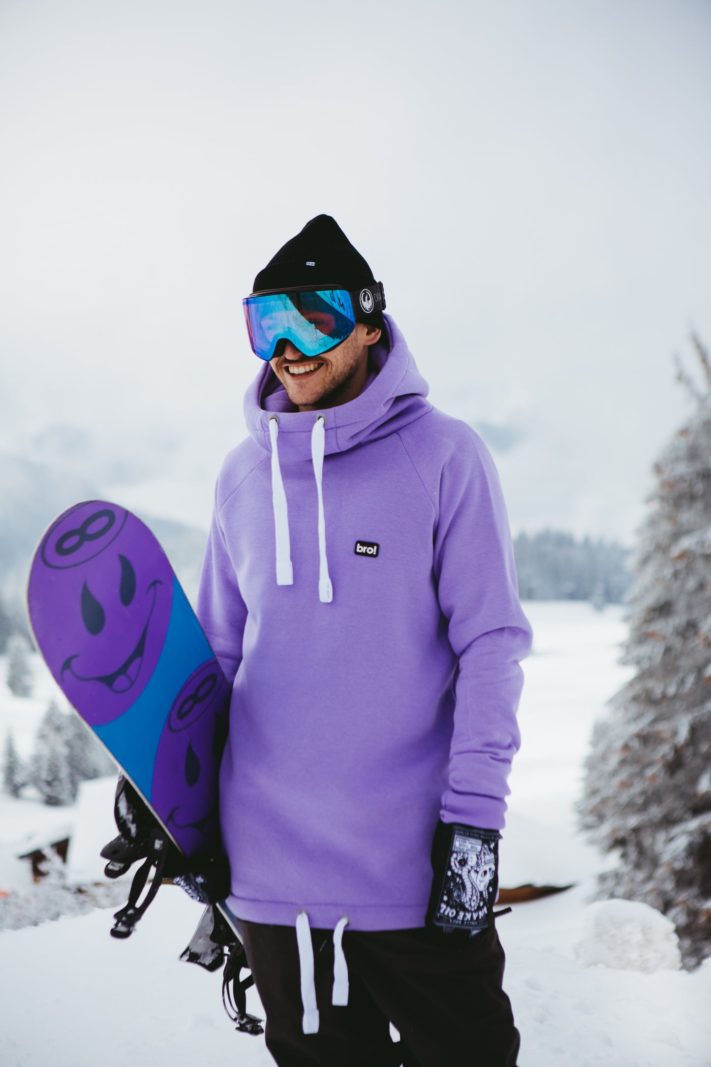 bro! chill n'shred hoodie (lavender)