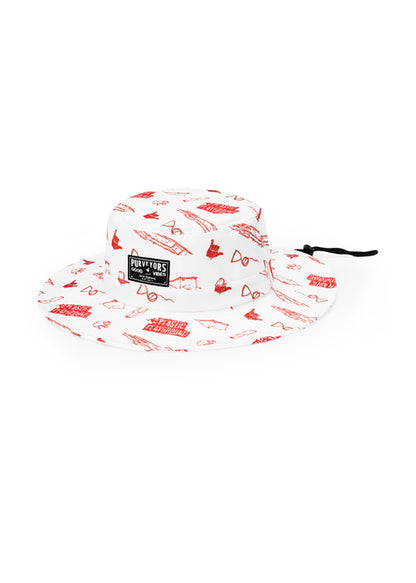 bro! x Plastic Playground boonie (white / red)