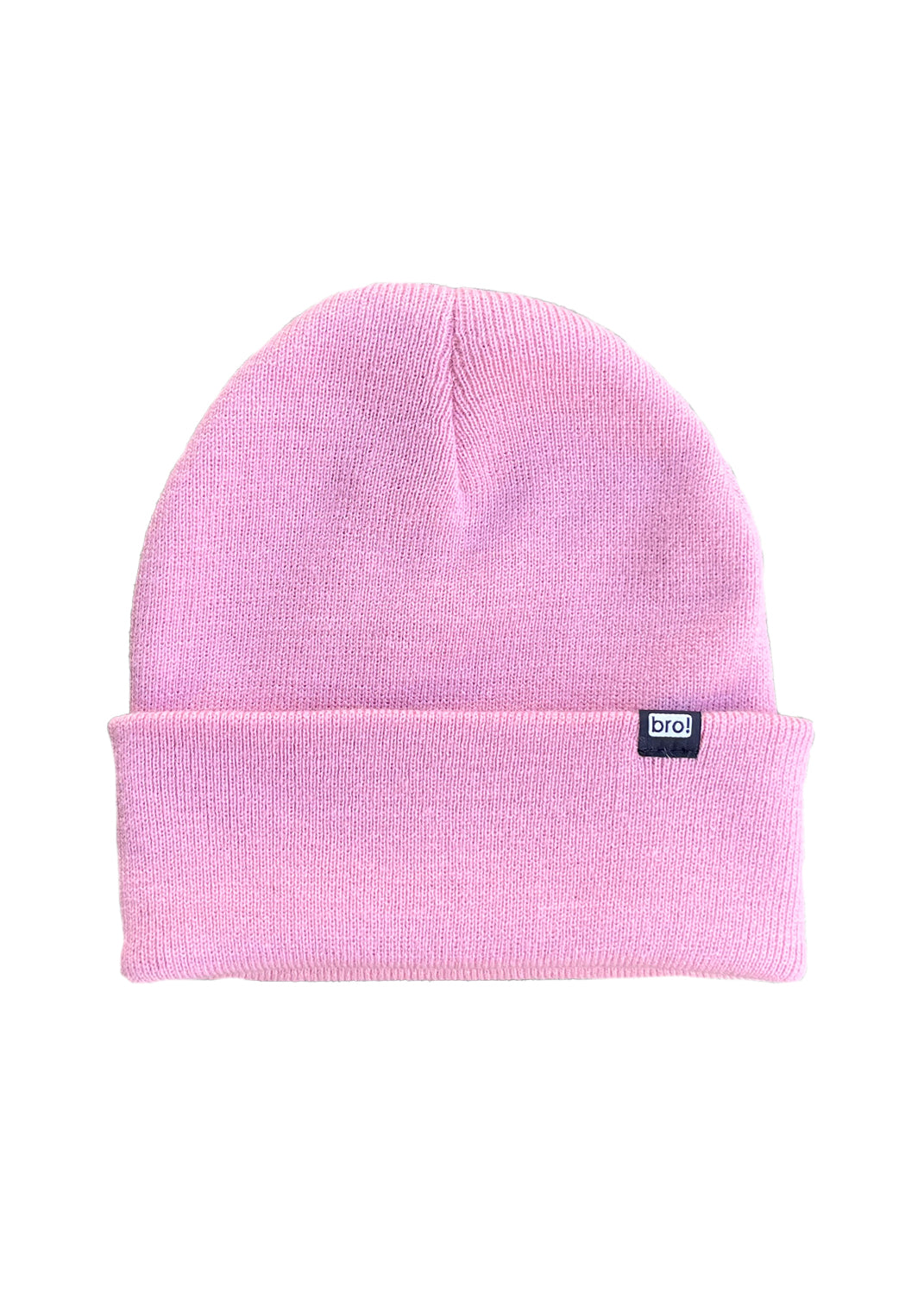 bro! mini logo beanie (faded pink)