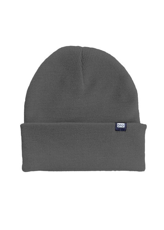 bro! mini logo beanie (charcoal)