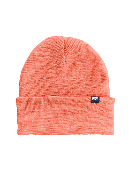 bro! mini logo beanie (coral)