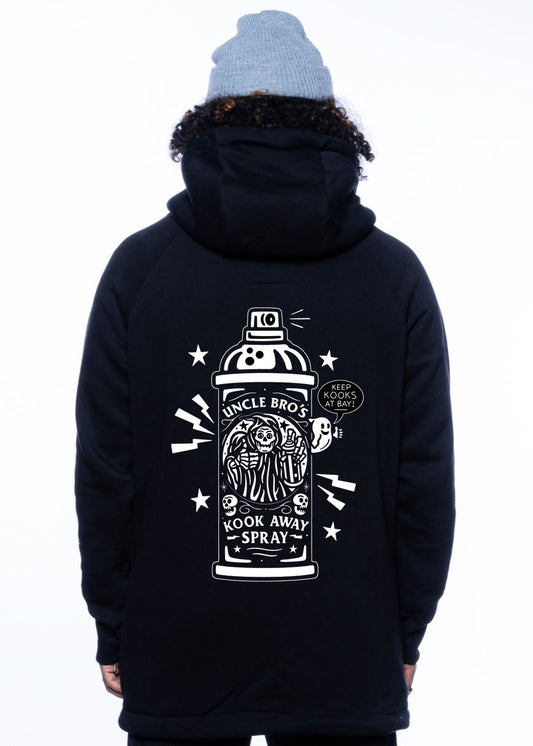 bro! chill n'shred hoodie (Kook Away Spray)