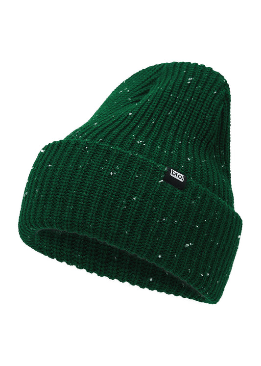 bro! waffle beanie (spruce green-white)