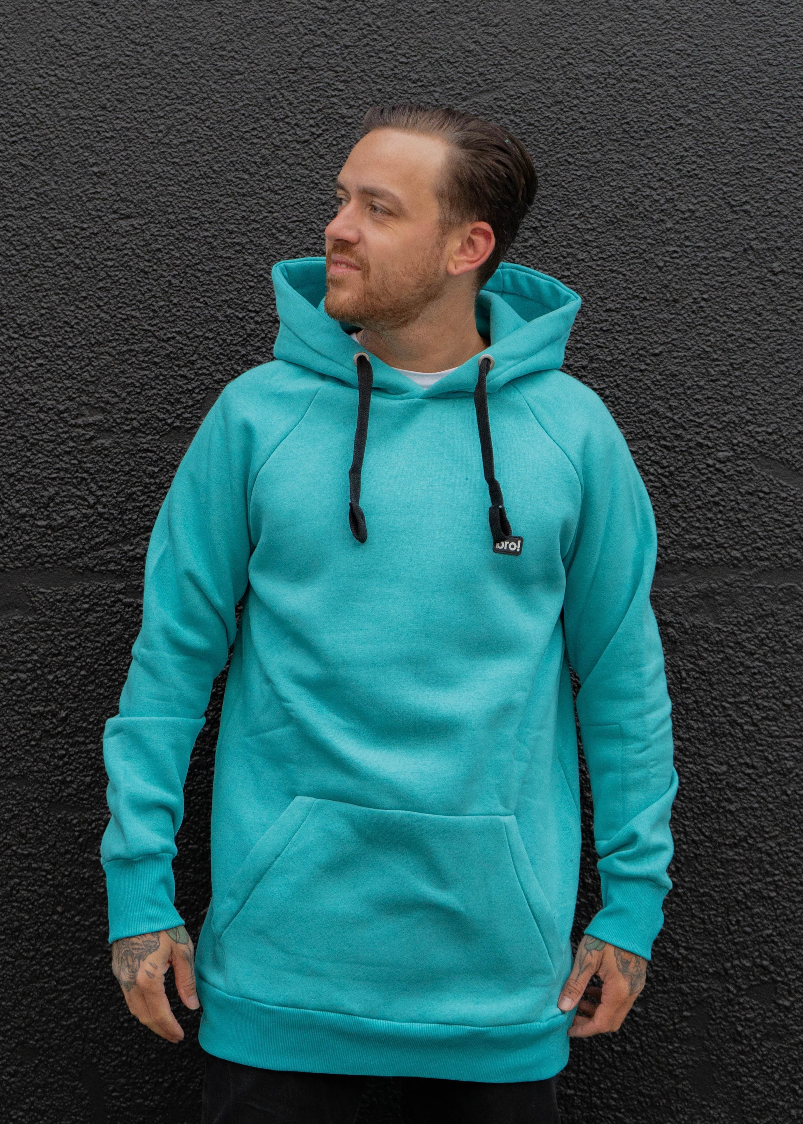 Mens hot sale teal hoodie