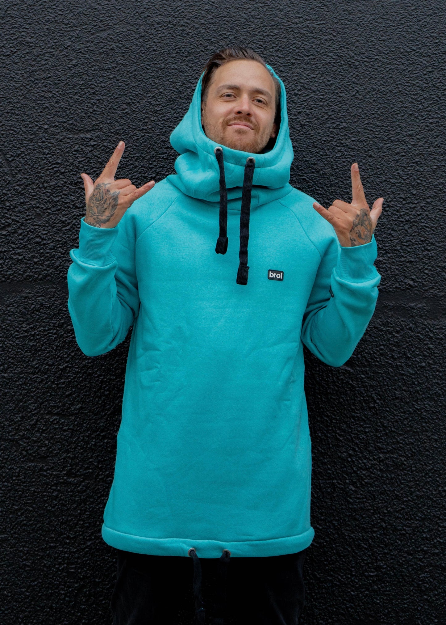 bro! chill n'shred hoodie (teal)