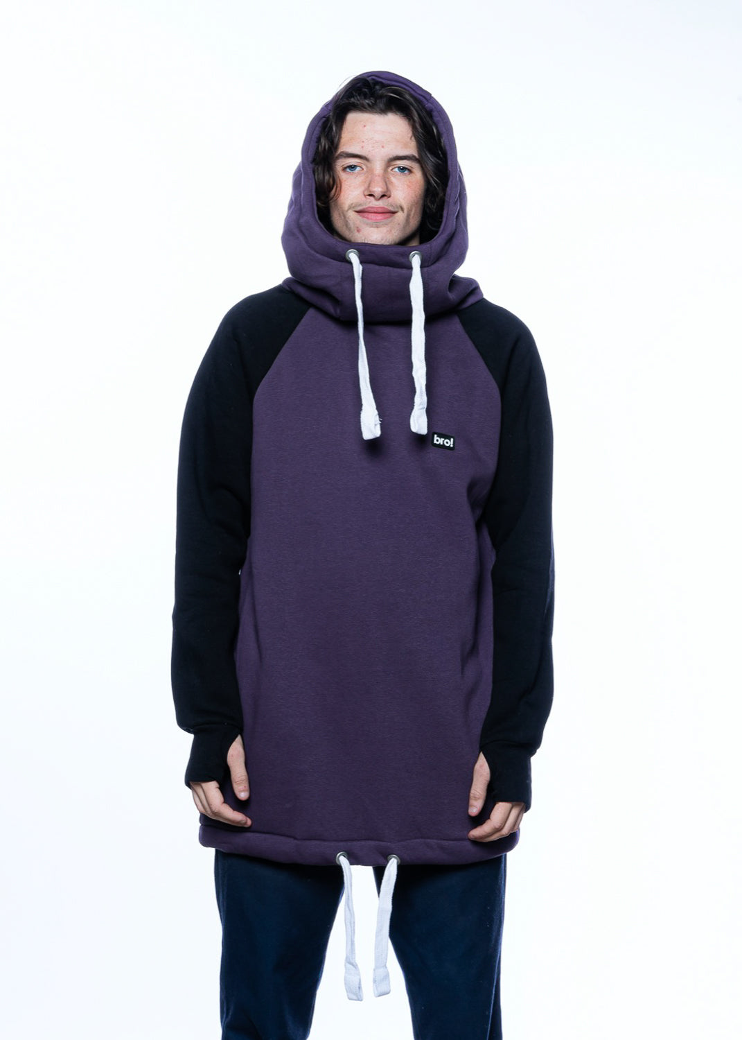 bro! chill n'shred hoodie (midnight sky-black)