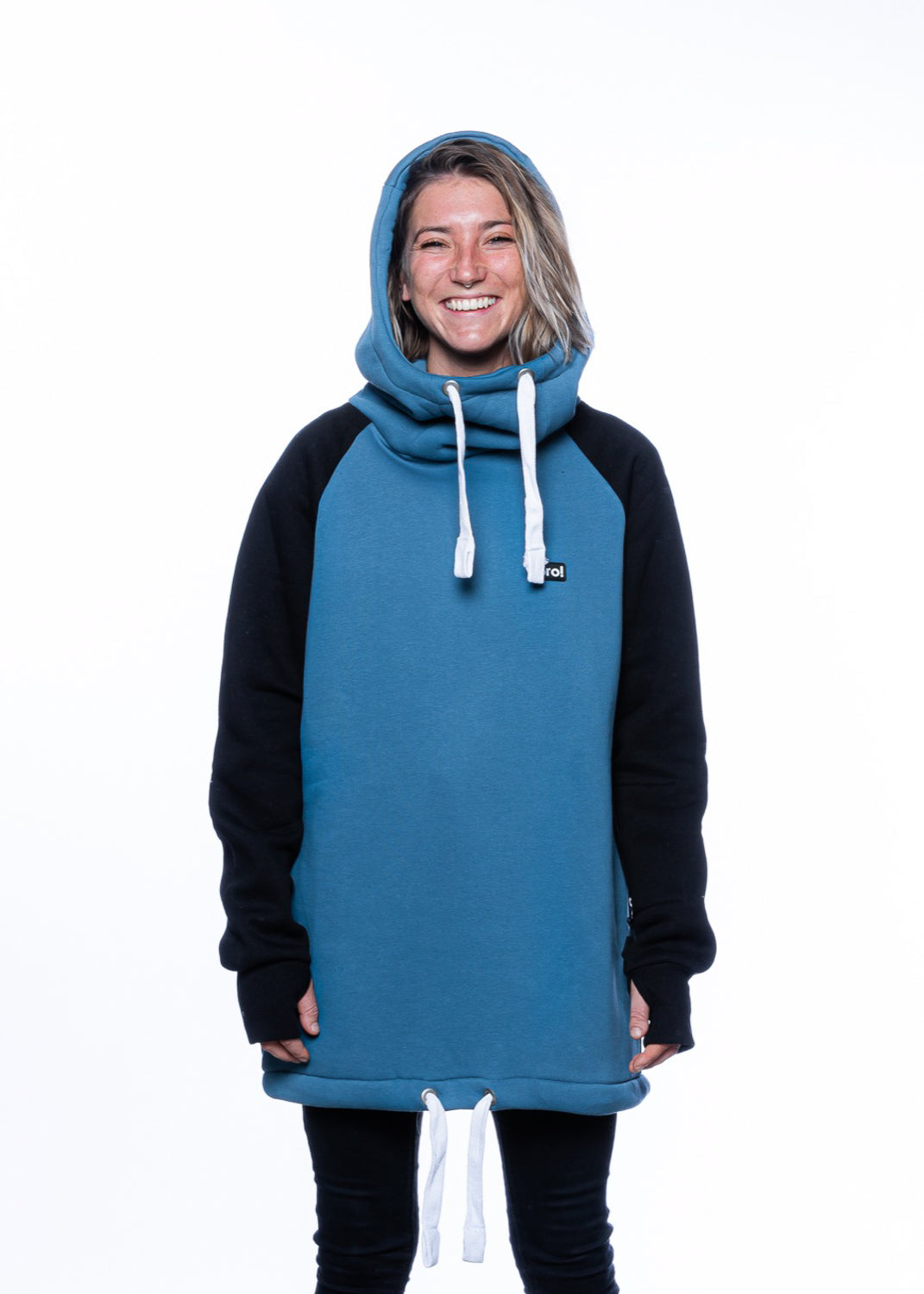 bro! chill n'shred hoodie (slate blue-black)