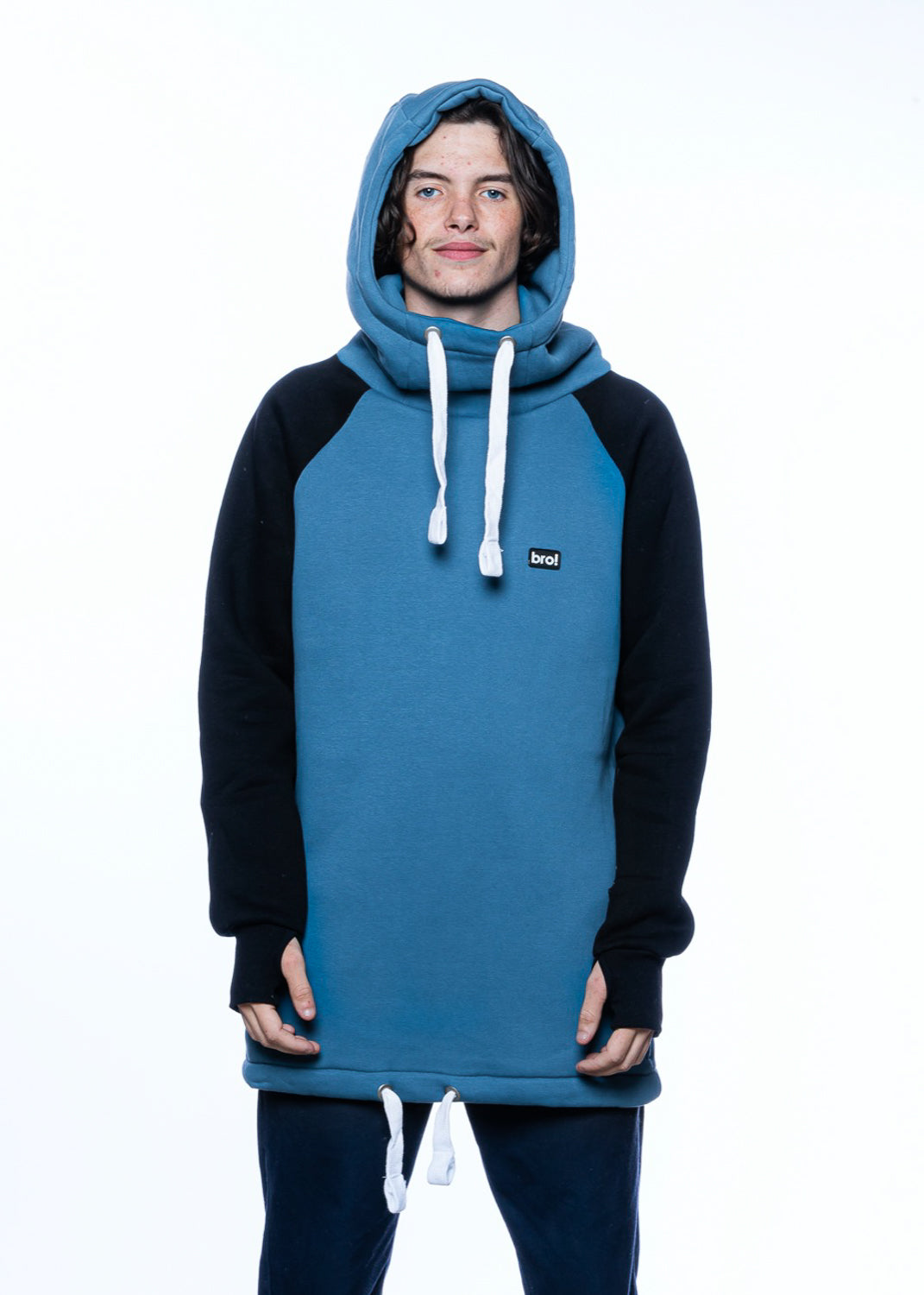 bro! chill n'shred hoodie (slate blue-black)