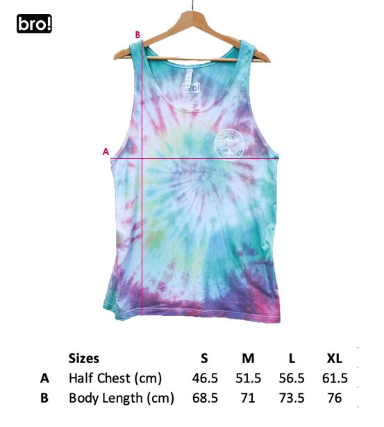 Sunset Shred Club Tie Dye Vest (BGY Spiral)